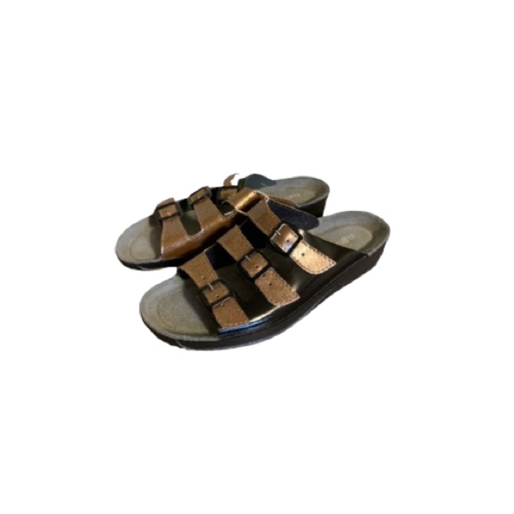 🆕 Rohde Gold Toned Leather Sandals - Women’s Size 40